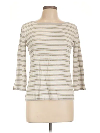Pre-owned Cable & Gauge Cardigan Sweater In Silver