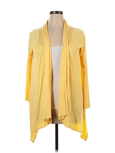 Pre-owned Cable & Gauge Cardigan Sweater In Yellow