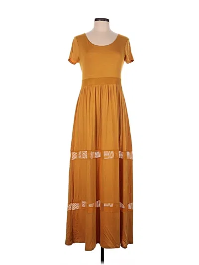 Pre-owned Cable & Gauge Casual Dress In Brown