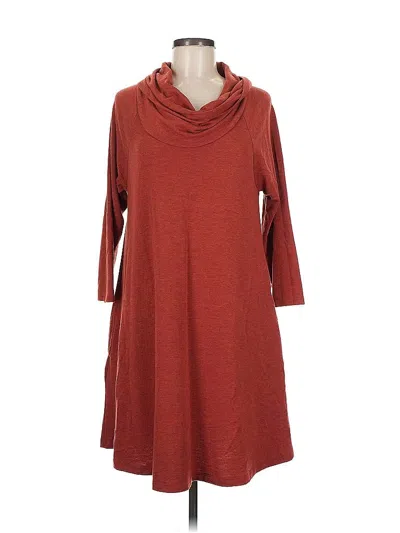 Pre-owned Cable & Gauge Casual Dress In Burgundy