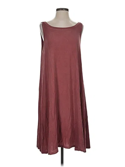 Pre-owned Cable & Gauge Casual Dress In Burgundy