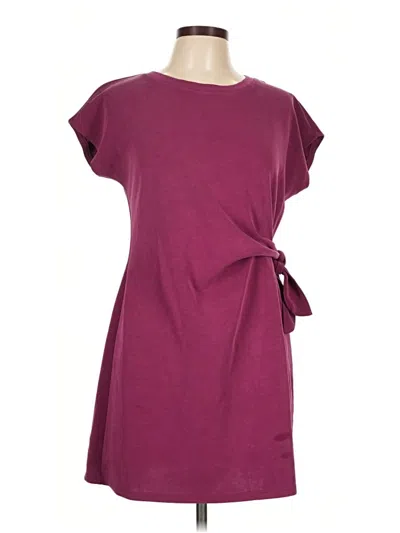 Pre-owned Cable & Gauge Casual Dress In Burgundy