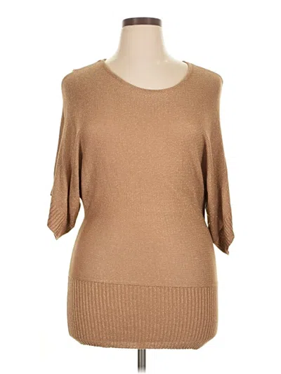 Pre-owned Cable & Gauge Casual Dress In Tan