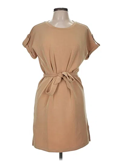 Pre-owned Cable & Gauge Casual Dress In Tan