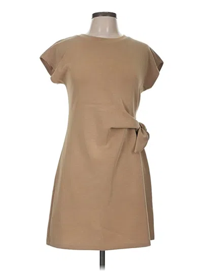 Pre-owned Cable & Gauge Casual Dress In Tan