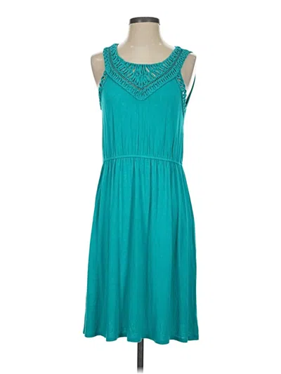 Pre-owned Cable & Gauge Casual Dress In Teal