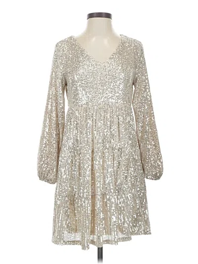 Pre-owned Cable & Gauge Cocktail Dress In Silver