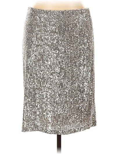 Pre-owned Cable & Gauge Formal Skirt In Silver