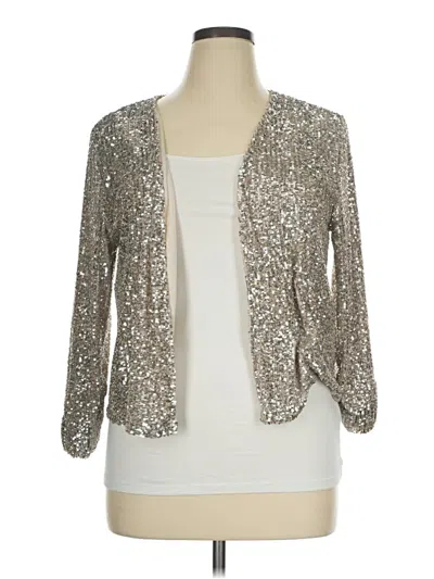 Pre-owned Cable & Gauge Kimono In Silver