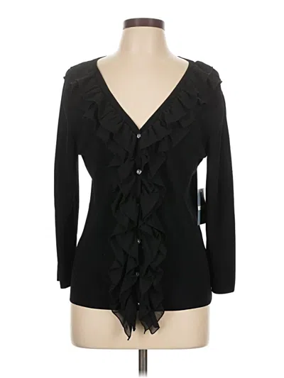 Cable & Gauge Long Sleeve Blouse In Black