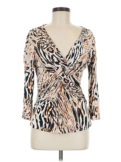 Pre-owned Cable & Gauge Long Sleeve Blouse In Ivory