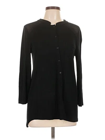 Pre-owned Cable & Gauge Long Sleeve Polo Shirt In Black