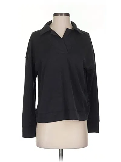 Pre-owned Cable & Gauge Long Sleeve Top Black Cowl Neck Tops