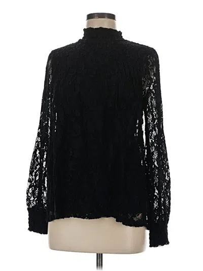 Pre-owned Cable & Gauge Long Sleeve Top Black Turtleneck Tops