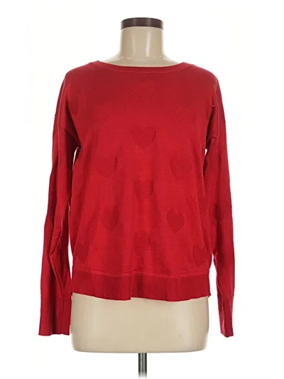 Pre-owned Cable & Gauge Long Sleeve T-shirt In Red