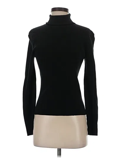 Pre-owned Cable & Gauge Long Sleeve Turtleneck In Black