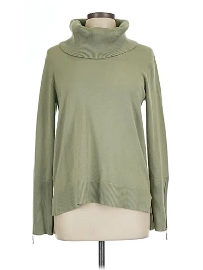 Pre-owned Cable & Gauge Long Sleeve Turtleneck In Green