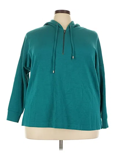 Pre-owned Cable & Gauge Pullover Hoodie In Teal