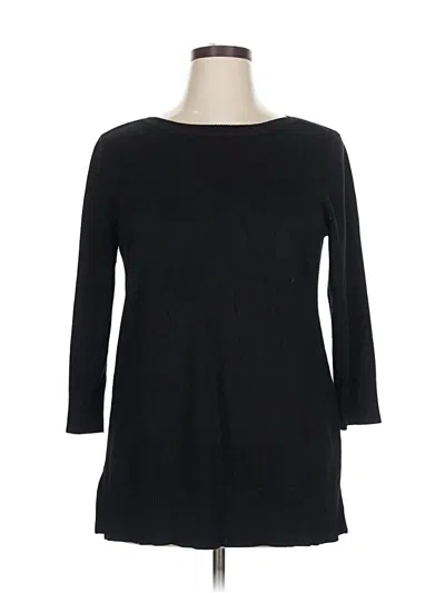 Pre-owned Cable & Gauge Pullover Sweater In Black