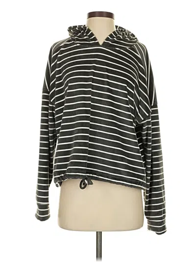 Pre-owned Cable & Gauge Pullover Sweater In Black