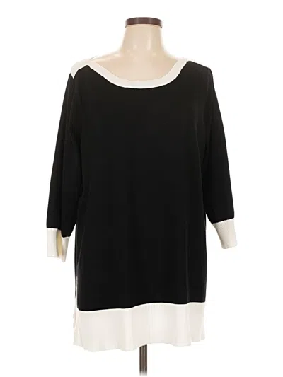 Pre-owned Cable & Gauge Pullover Sweater In Black