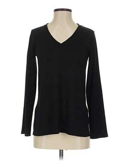 Pre-owned Cable & Gauge Pullover Sweater In Black