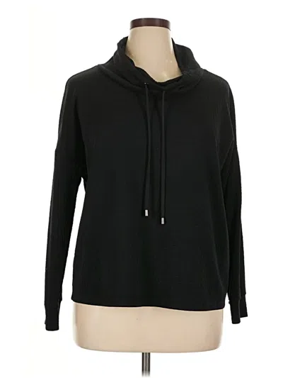 Pre-owned Cable & Gauge Pullover Sweater In Black