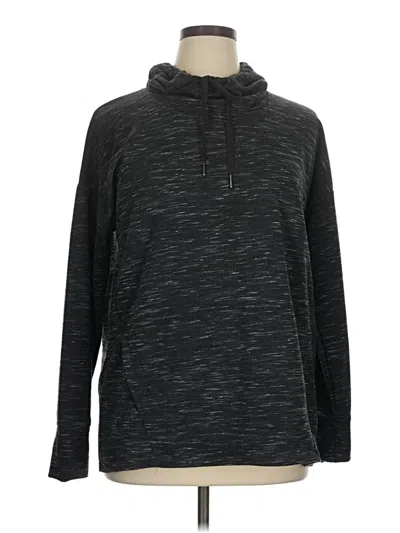 Pre-owned Cable & Gauge Pullover Sweater In Black