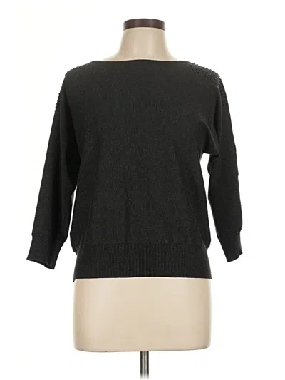 Pre-owned Cable & Gauge Pullover Sweater In Black