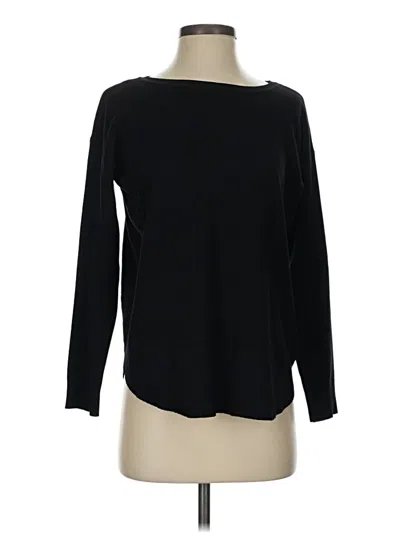 Pre-owned Cable & Gauge Pullover Sweater In Black