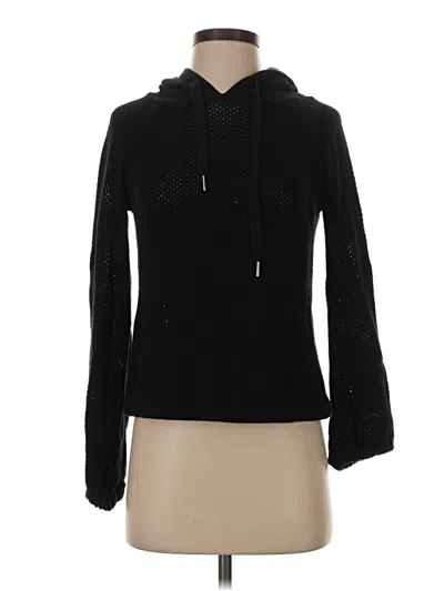 Pre-owned Cable & Gauge Pullover Sweater In Black