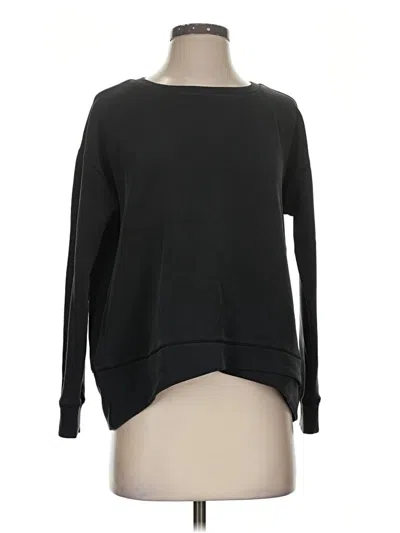 Pre-owned Cable & Gauge Pullover Sweater In Black