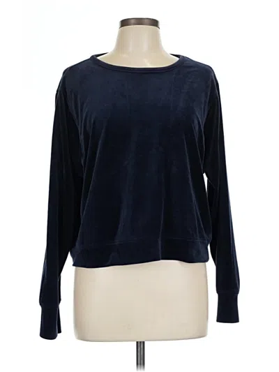 Pre-owned Cable & Gauge Pullover Sweater In Blue