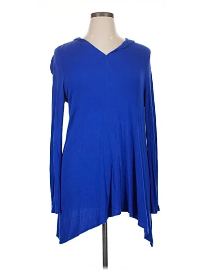 Pre-owned Cable & Gauge Pullover Sweater In Blue