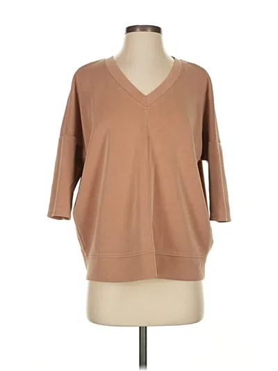 Pre-owned Cable & Gauge Pullover Sweater In Brown