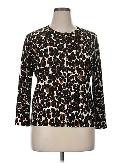 Pre-owned Cable & Gauge Pullover Sweater In Brown