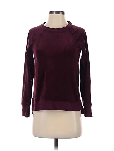 Pre-owned Cable & Gauge Pullover Sweater In Burgundy