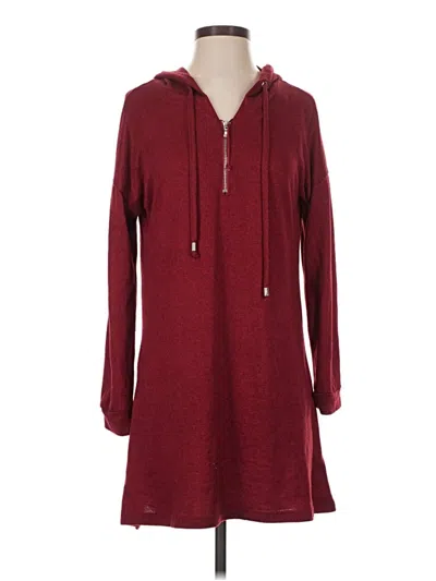 Pre-owned Cable & Gauge Pullover Sweater In Burgundy