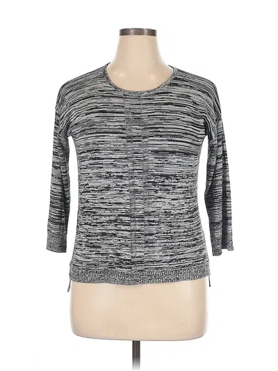 Pre-owned Cable & Gauge Pullover Sweater In Gray