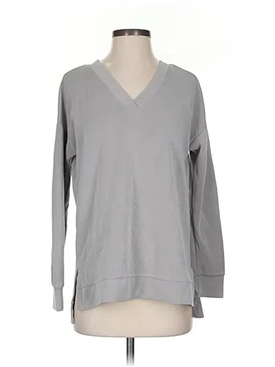 Pre-owned Cable & Gauge Pullover Sweater In Gray