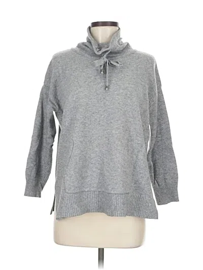 Pre-owned Cable & Gauge Pullover Sweater In Gray
