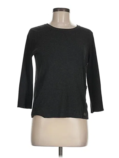 Pre-owned Cable & Gauge Pullover Sweater In Gray