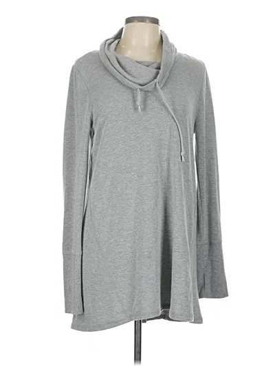 Pre-owned Cable & Gauge Pullover Sweater In Gray