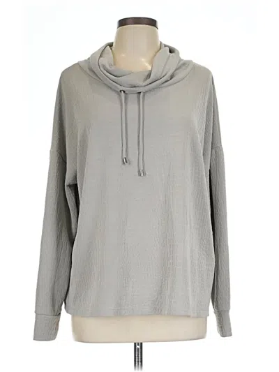 Pre-owned Cable & Gauge Pullover Sweater In Gray