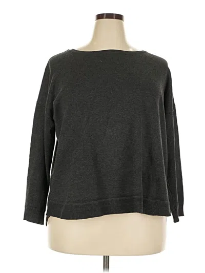 Pre-owned Cable & Gauge Pullover Sweater In Gray