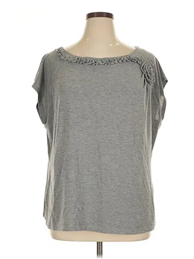 Pre-owned Cable & Gauge Pullover Sweater In Gray