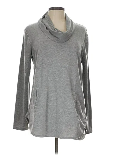 Pre-owned Cable & Gauge Pullover Sweater In Gray