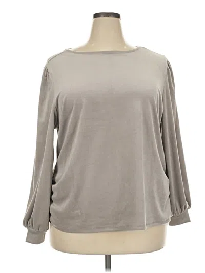 Pre-owned Cable & Gauge Pullover Sweater In Gray