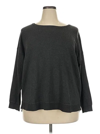 Pre-owned Cable & Gauge Pullover Sweater In Gray