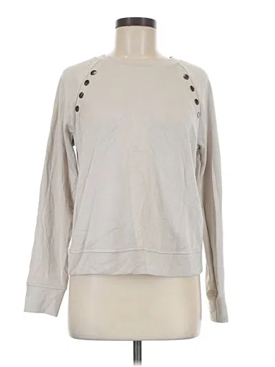 Pre-owned Cable & Gauge Pullover Sweater In Gray